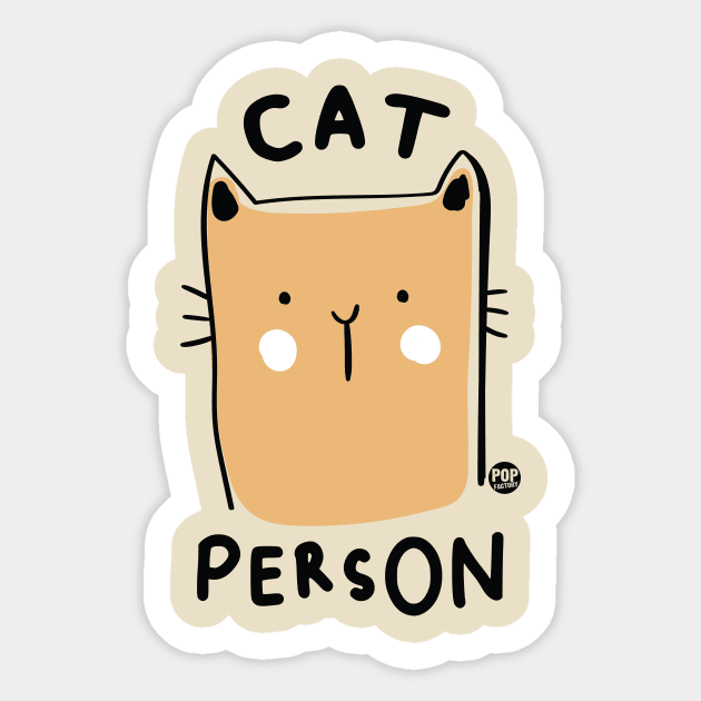 cat person Sticker by toddgoldmanart